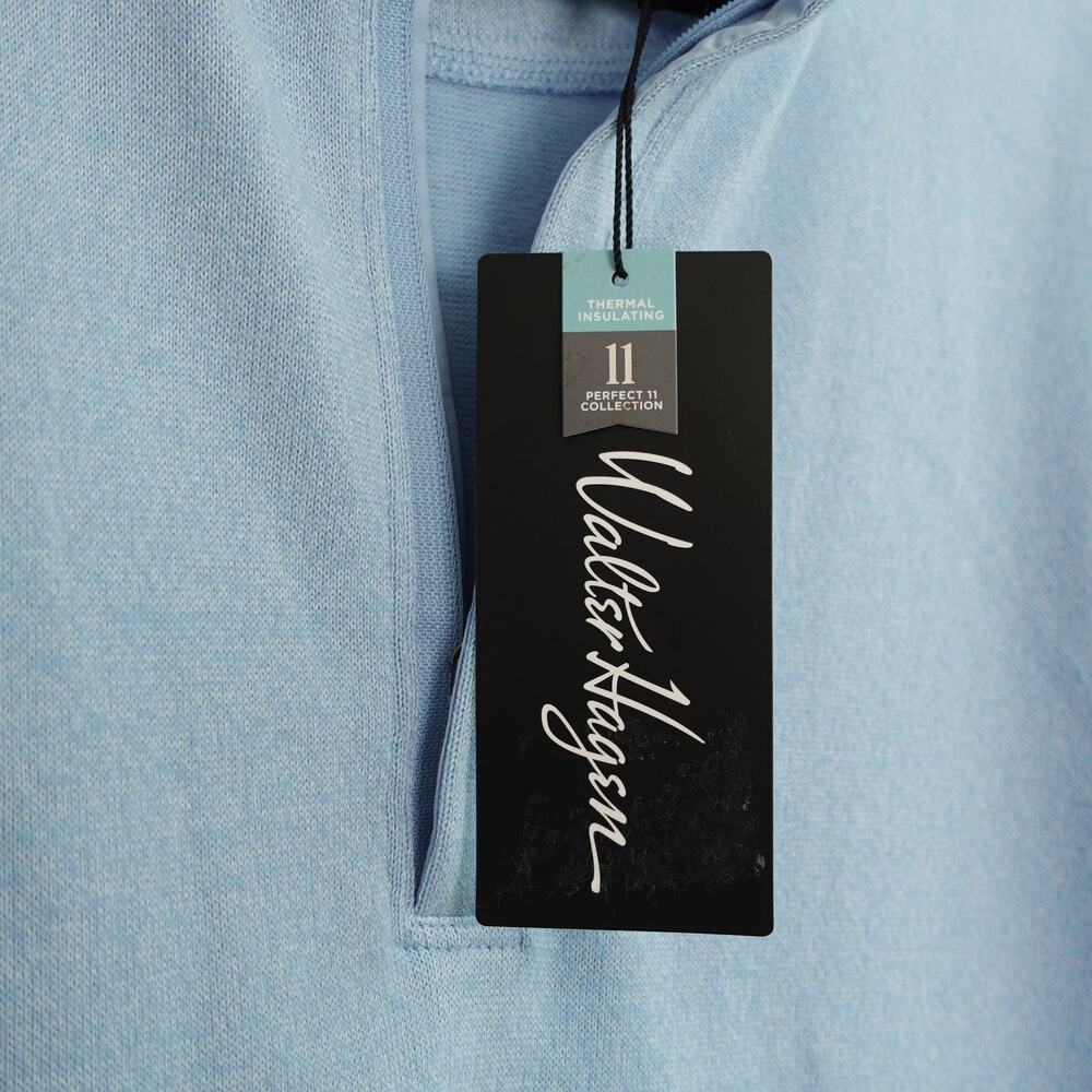 NWT Walter Hagen Mens Sweater 11 Midweight 1/4 Zip Pullover Daybreak Blue Size S - Picture 4 of 5